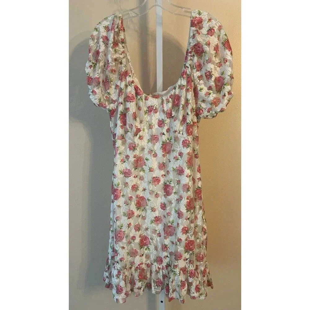 Women Betsey Johnson Goldie Dress Floral Ruffle Babydoll Girly Festival Sz.XL - Picture 2 of 16